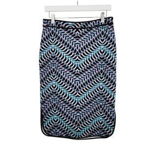 4/$25 -Bisou Bisou Michele Bohbot Graphic Chevron Knit Straight Skirt Size M